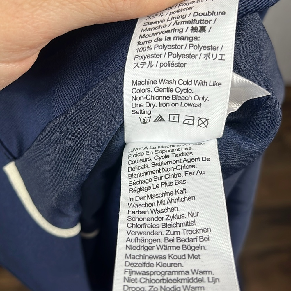 J. Crew Cropped Navy Blazer in City Twill. - Picture 11 of 12